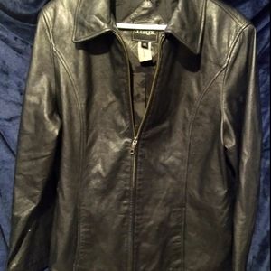 Black leather jacket